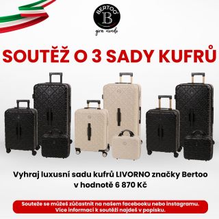 ‼️SOUTĚŽ UKONČENA‼️ 🇮🇹 SOUTĚŽ o luxusní sadu kufrů BERTOO LIVORNO – italský design, který oslní! 🇮🇹 Seznam se s naší...